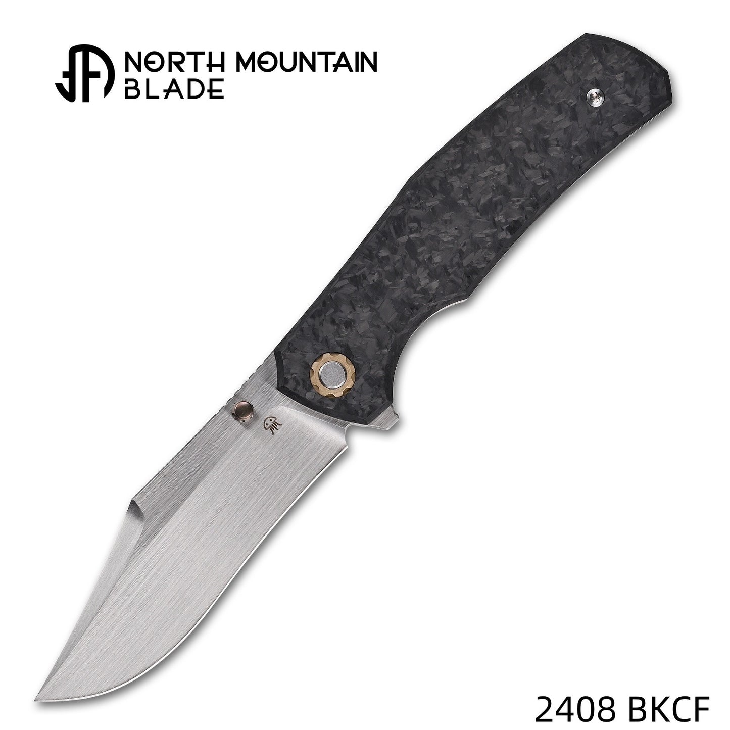 Jellyfish 4th Generation Super Smooth M390 Blade Hand Polished Titanium Frame Carbon Fiber Handle