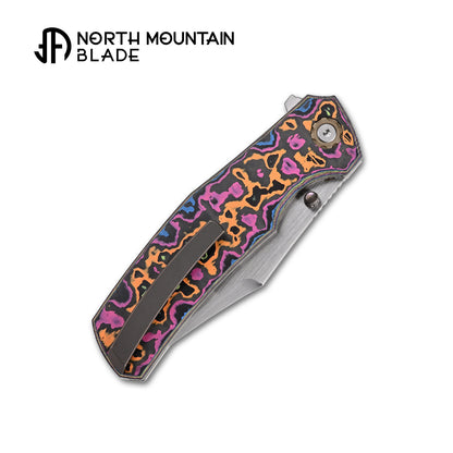 Jellyfish 4th Teal Generation Super Smooth M390 Blade Hand Polished Titanium Frame Ceramic Carbon Fiber Handle