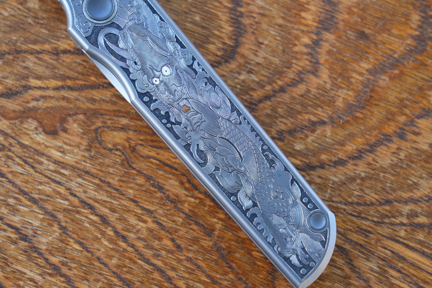 Chop Hand Carved Ti hand Vegas Forg Damascus