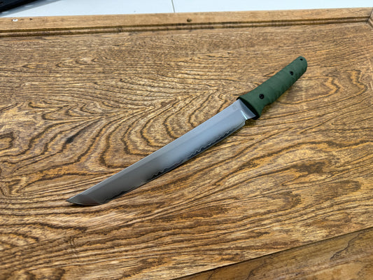 Cuchillo táctico japonés Tanto Chop Plus de 15 pulgadas SLD-Magic green G10