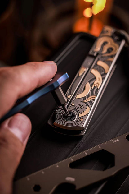 Titanium alloy Crowbar Beer opener blue