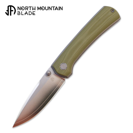 new "Ultra" G10 Green Sleek Modern Mini Pocket Knife Quick-Open Design