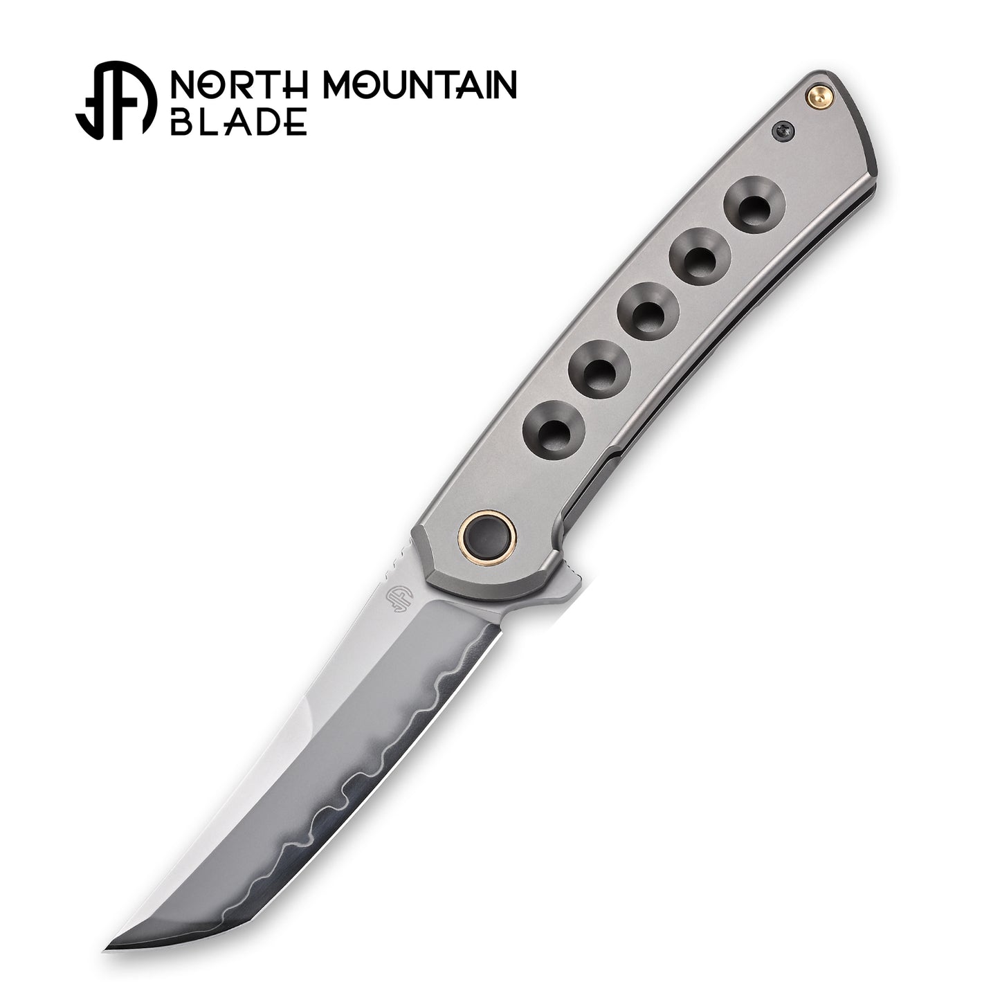 【Zero】2507-Hole Tanto Blade Ti Hole Handle&Clip Smooth Flippers