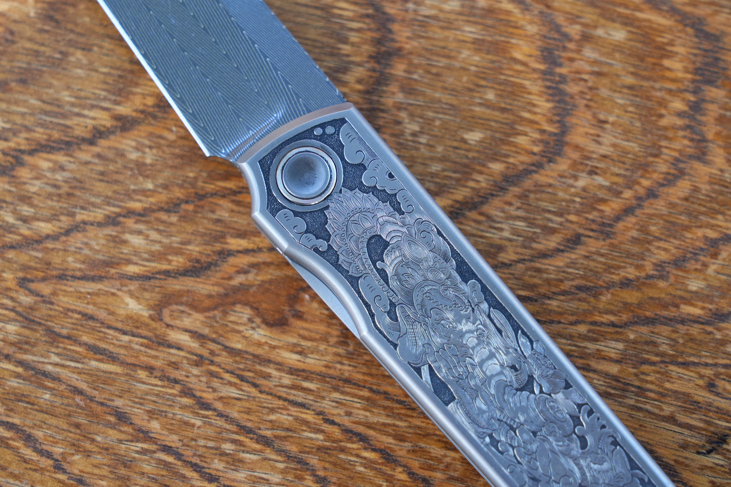 Chop Hand Carved Ti hand Vegas Forg Damascus