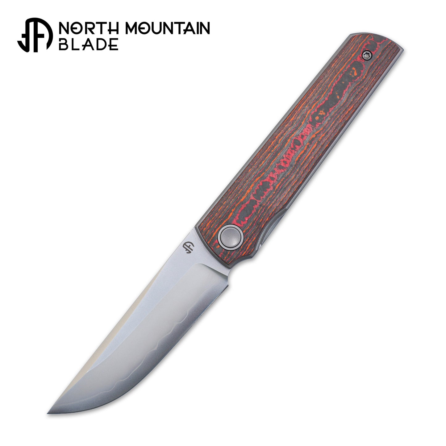 2412-ORCF CHOP 4 Front Flipper Folding Knife, Ceramic Carbon Fiber Handle, SLD San Mai Steel, Japanese-Style