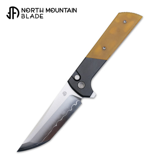 【Chop2】PEI Scale Aluminium CNC Handle Classic Forge Wave three-layer steel Blade
