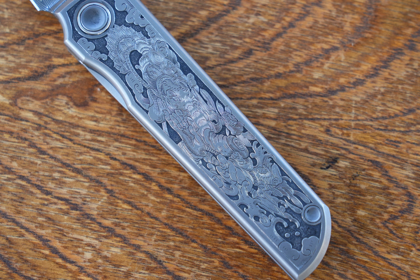 Chop Hand Carved Ti hand Vegas Forg Damascus