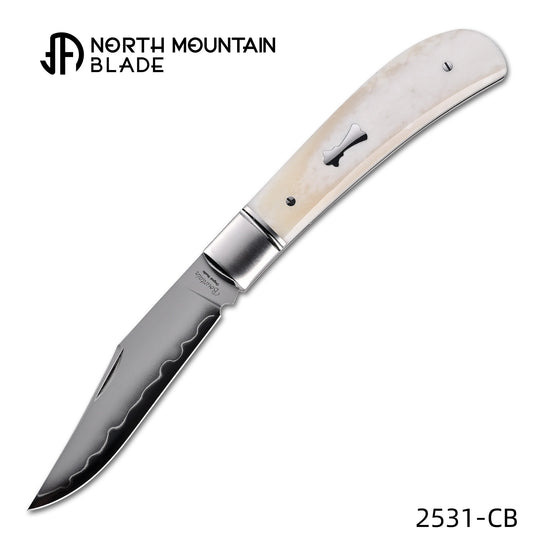 2531-CB Thin Classic Lanny Gentleman Pocket Knife Natural Bone Handle