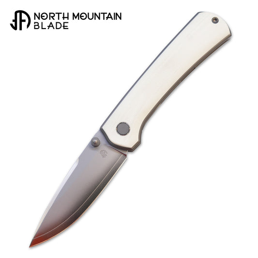 new "Ultra" G10 White Sleek Modern Mini Pocket Knife Quick-Open Design