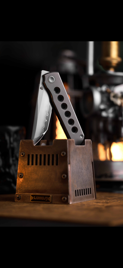 Chop Classic 2505-D-Ti Edge Cut SLD Steel Front Flipper Ti Clip