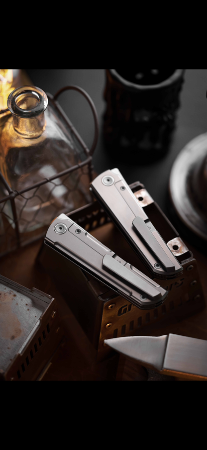 Chop Classic 2505-D-Ti Edge Cut SLD Steel Front Flipper Ti Clip