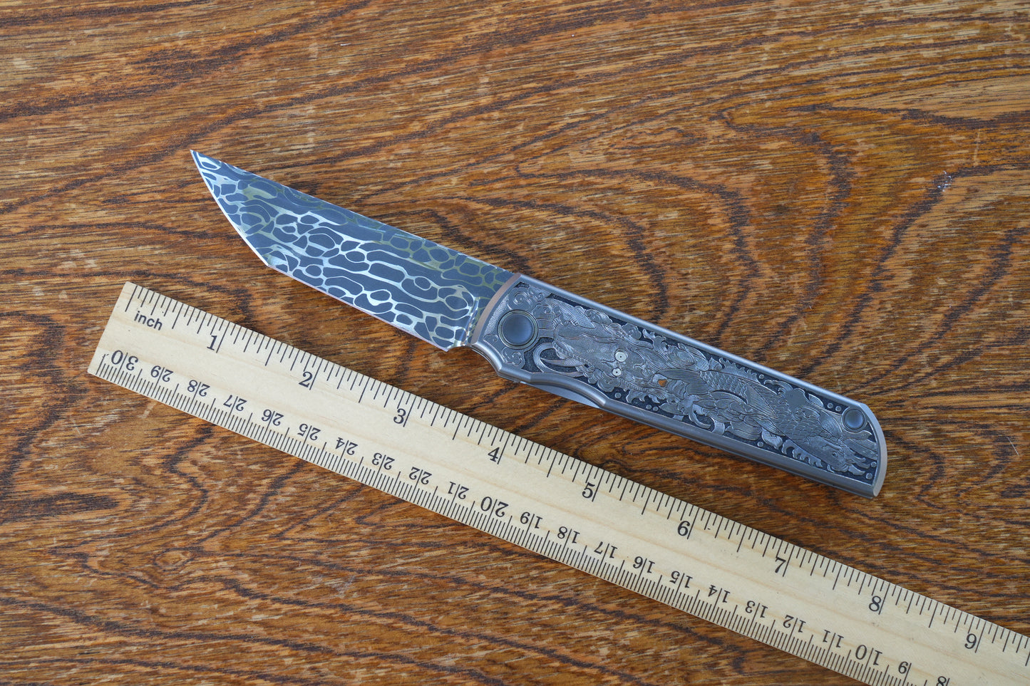 Chop Hand Carved Ti hand Vegas Forg Damascus