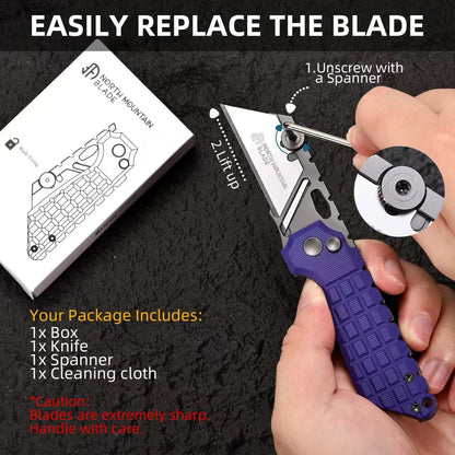 North Mountain Blade The Gripper 2537-BL– Button Lock Utility Knife, Blue