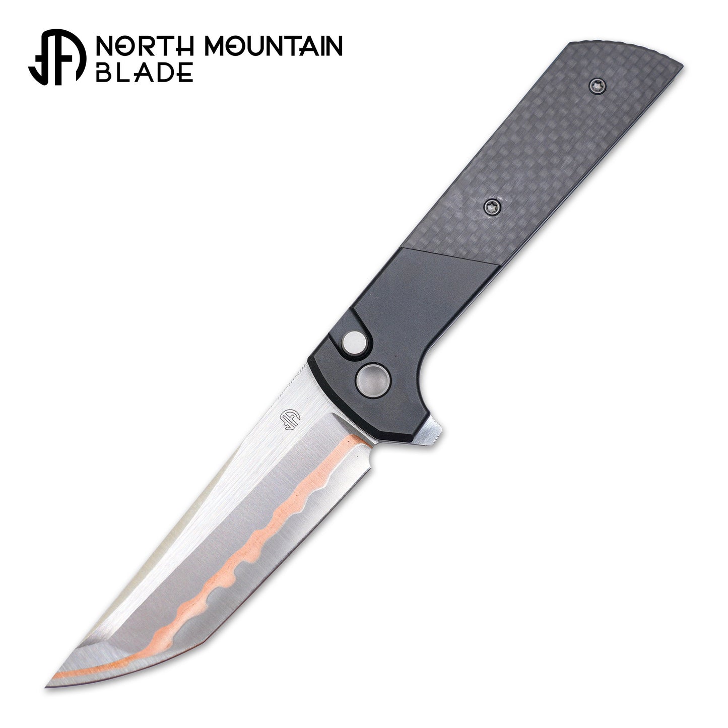 2407-CF-5 Anodized aluminum alloy handle Carbon Fiber Copper blade