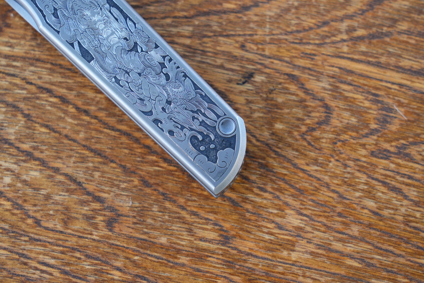 Chop Hand Carved Ti hand Vegas Forg Damascus