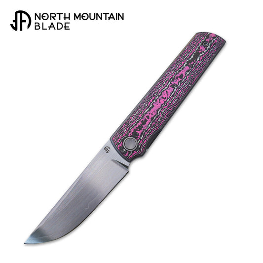 2412-GlowCF Clip Point Hand-brushed finish