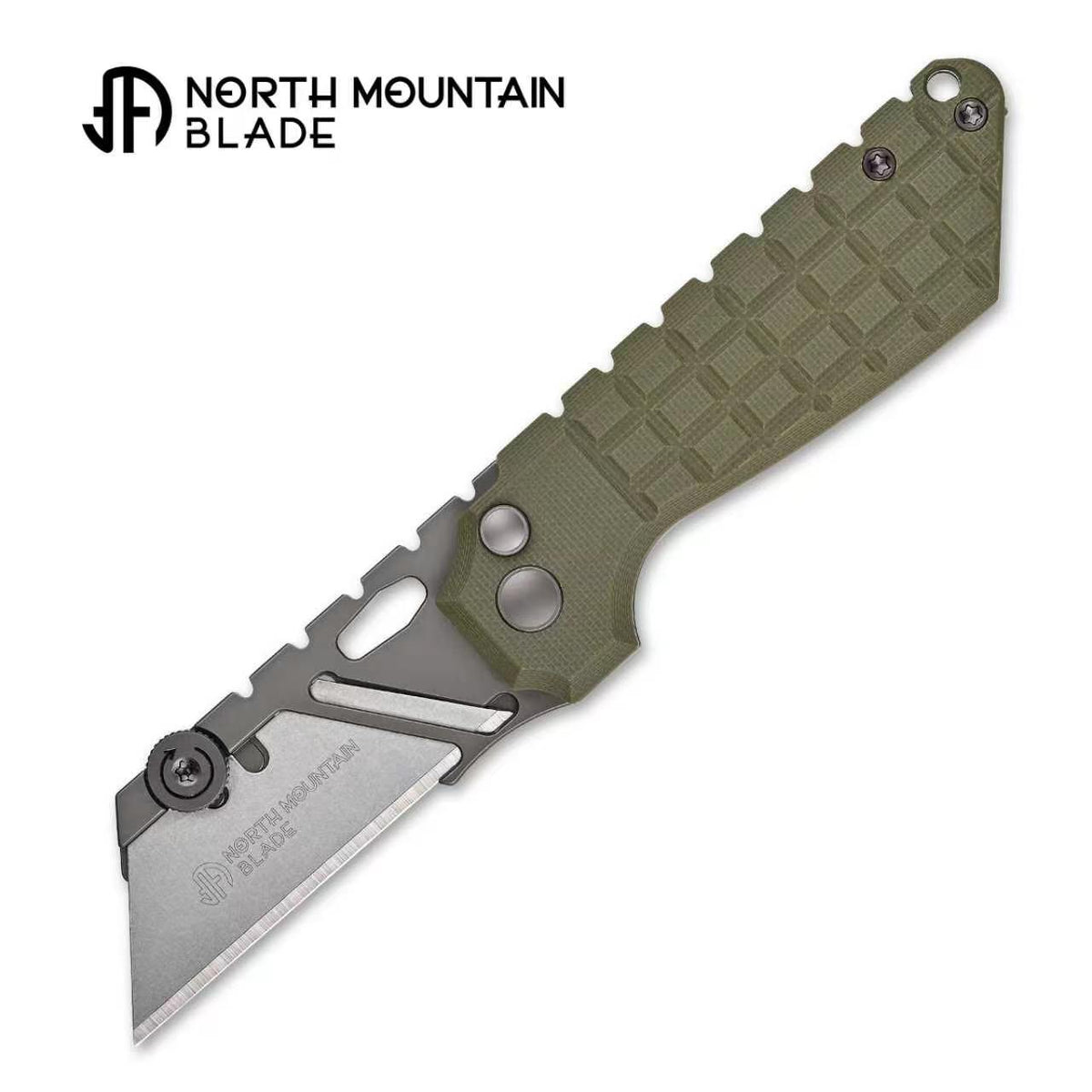 North Mountain Blade The Gripper 2537-GR – Button Lock Utility Knife, Green