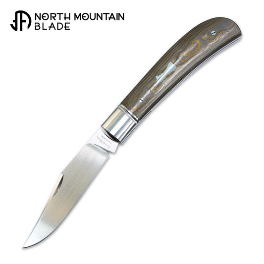 【Lanny】Handcrafted Pocket Knife – M390 Hand-Satin Blade, Ceramic Carbon Fiber Handle, Non-Locking
