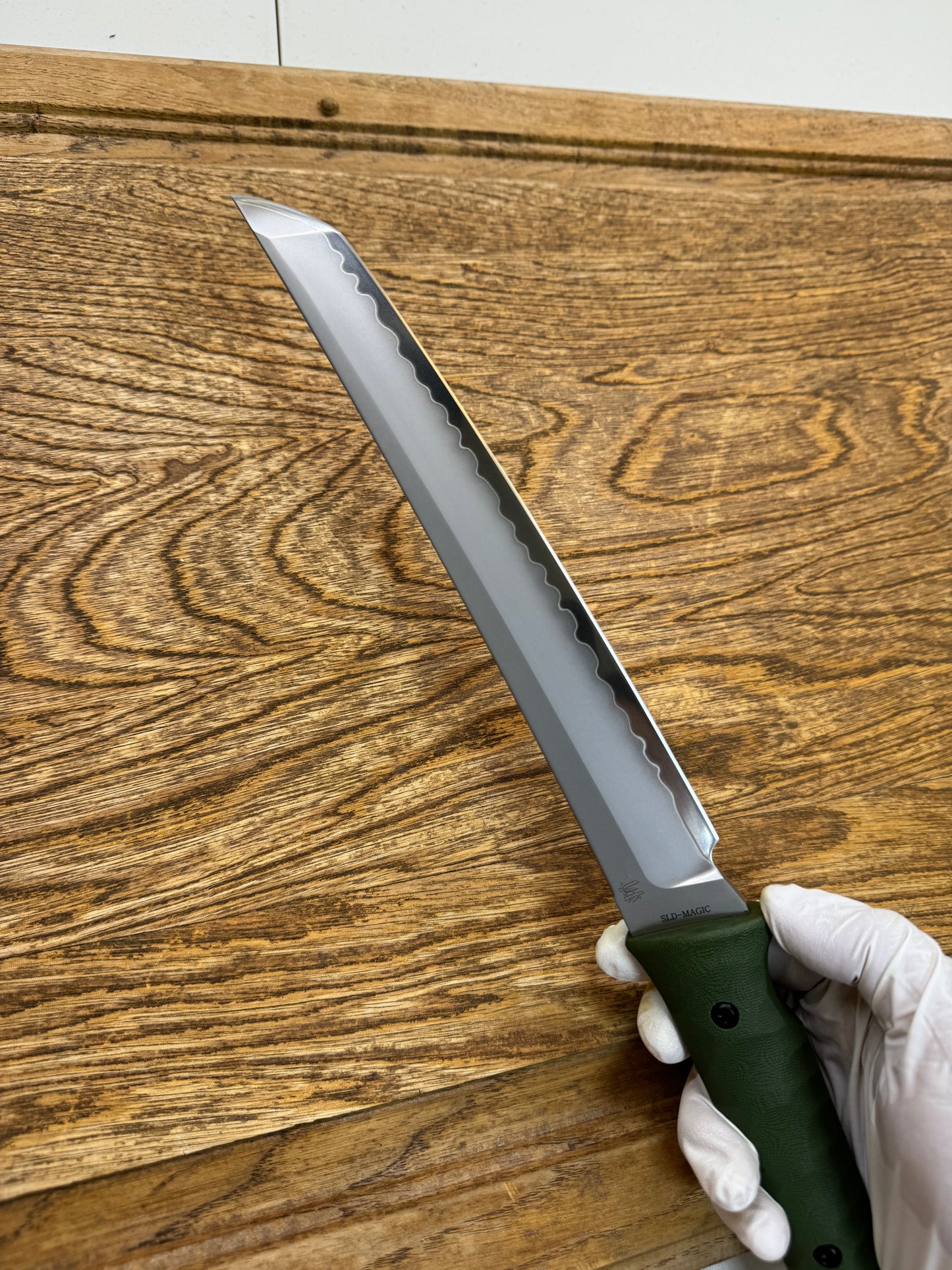 The Chop Plus 15inch Classic Japan Tanto tactical knife SLD-Magic green G10