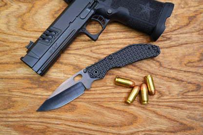BBNM 2521-DB Bowie CPM-3V DLC Blade Hand-Polished Dwyer Design Shadow Edition