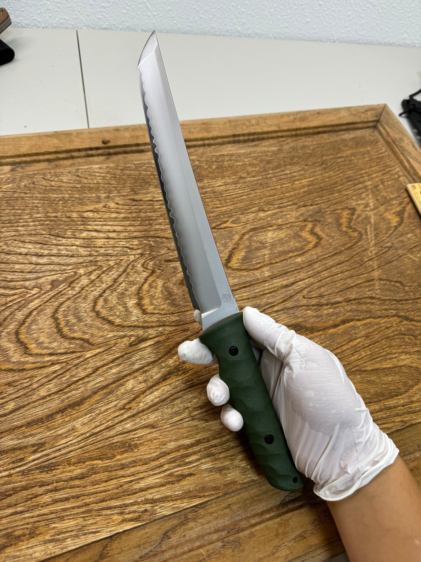 The Chop Plus 15inch Classic Japan Tanto tactical knife SLD-Magic green G10