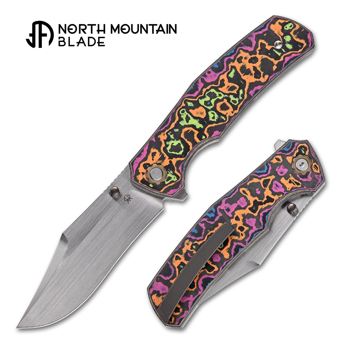 Jellyfish 4th Teal Generation Super Smooth M390 Blade Hand Polished Titanium Frame Ceramic Carbon Fiber Handle