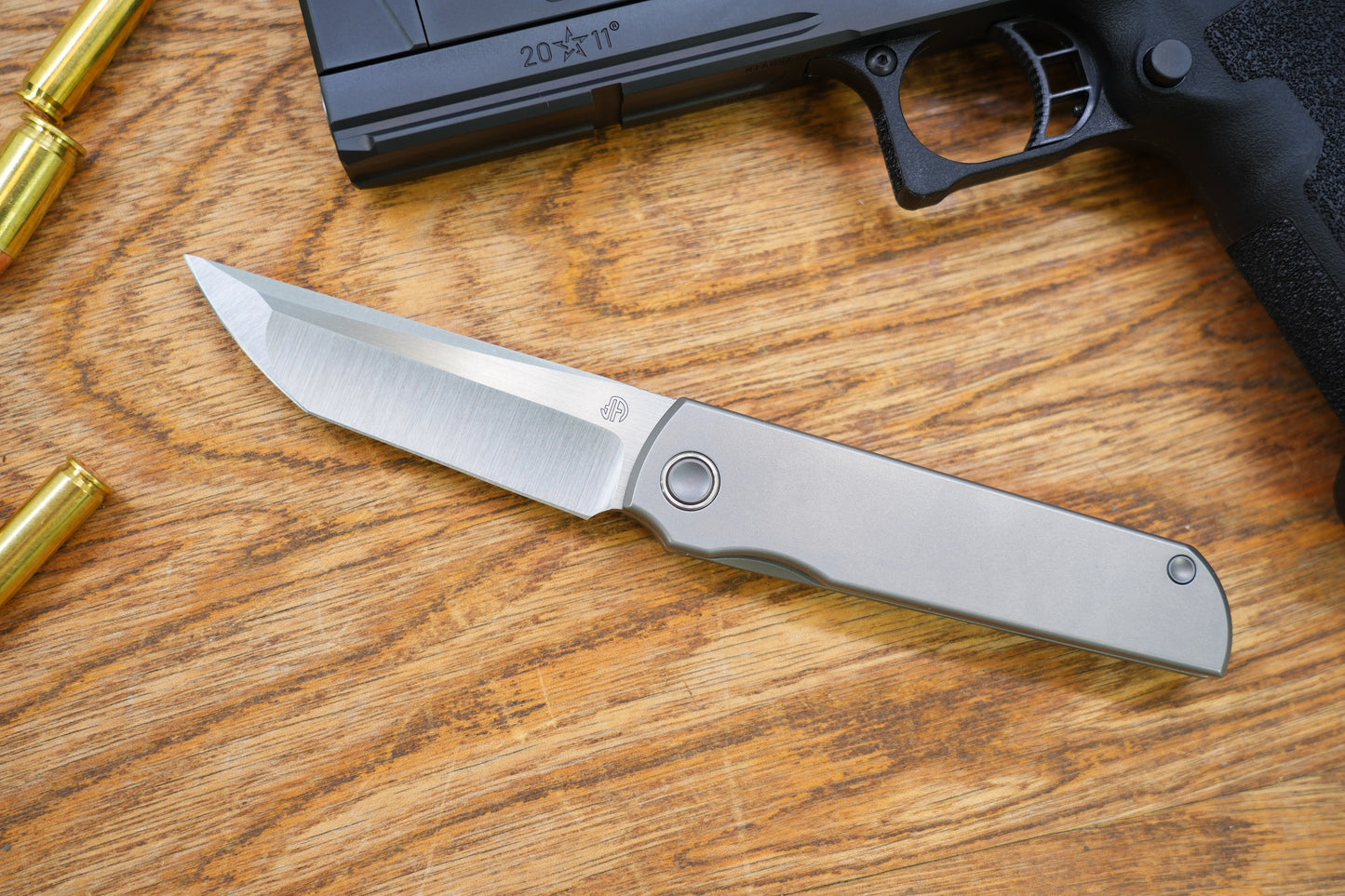 【Chop Kick Stop】Flat Titanium handle M390 Blade