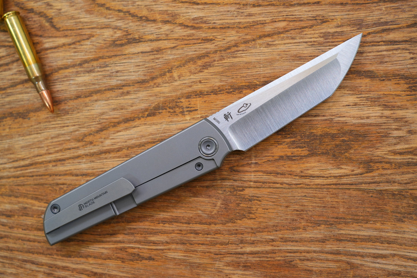 【Chop Kick Stop】Flat Titanium handle M390 Blade