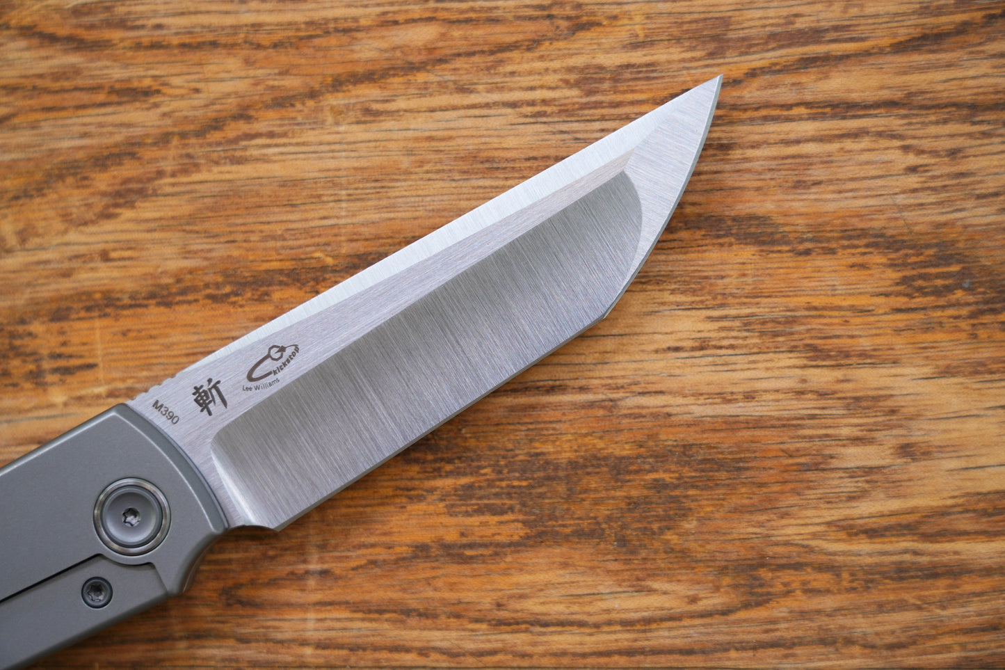 【Chop Kick Stop】Flat Titanium handle M390 Blade