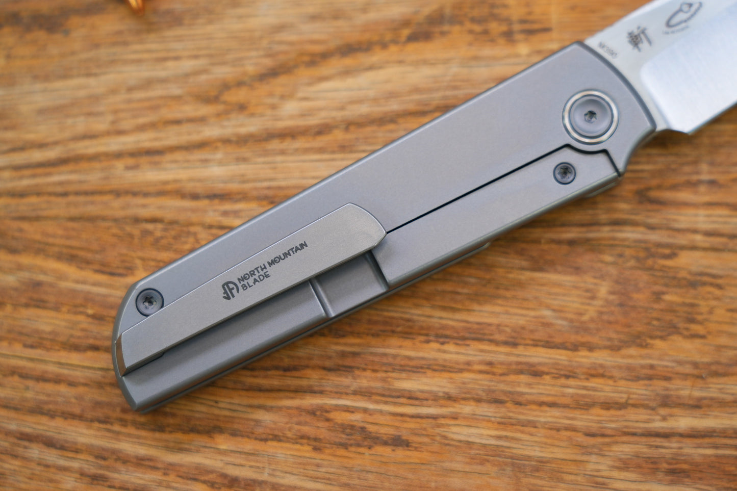 【Chop Kick Stop】Flat Titanium handle M390 Blade