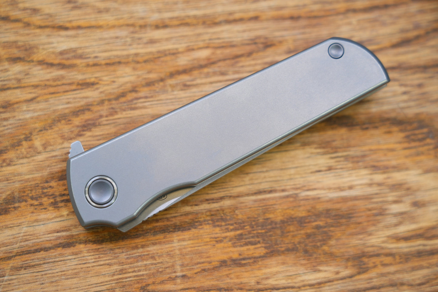 【Chop Kick Stop】Flat Titanium handle M390 Blade