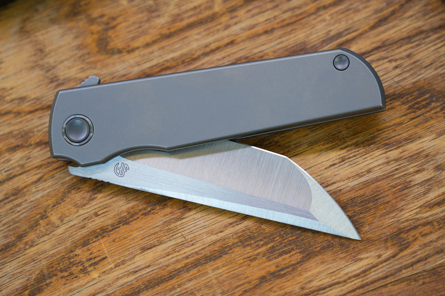 【Chop Kick Stop】Flat Titanium handle M390 Blade