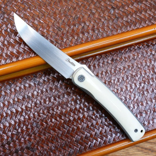 Production test Bone handle M390 steel Higo knife Handmade satin