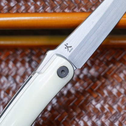 Production test Bone handle M390 steel Higo knife Handmade satin