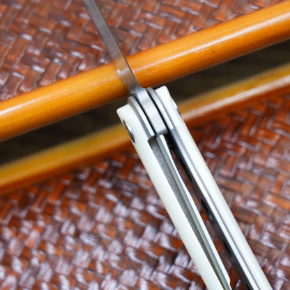 Production test Bone handle M390 steel Higo knife Handmade satin