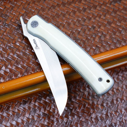 Production test Bone handle M390 steel Higo knife Handmade satin