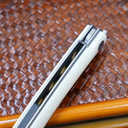 Production test Bone handle M390 steel Higo knife Handmade satin