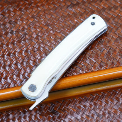 Production test Bone handle M390 steel Higo knife Handmade satin