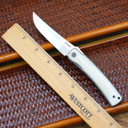 Production test Bone handle M390 steel Higo knife Handmade satin