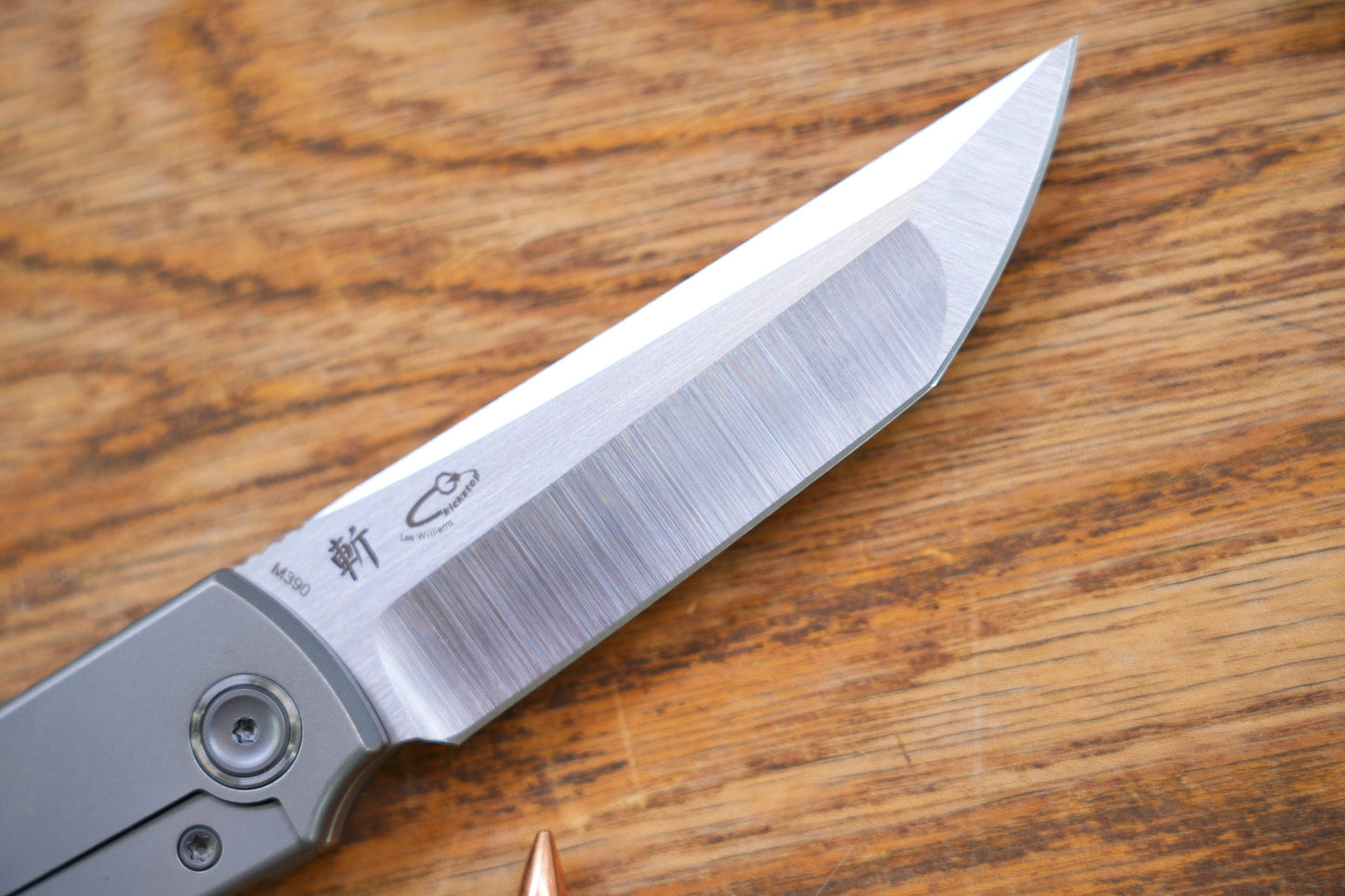 【Chop Kick Stop】Hole Titanium handle M390 Blade