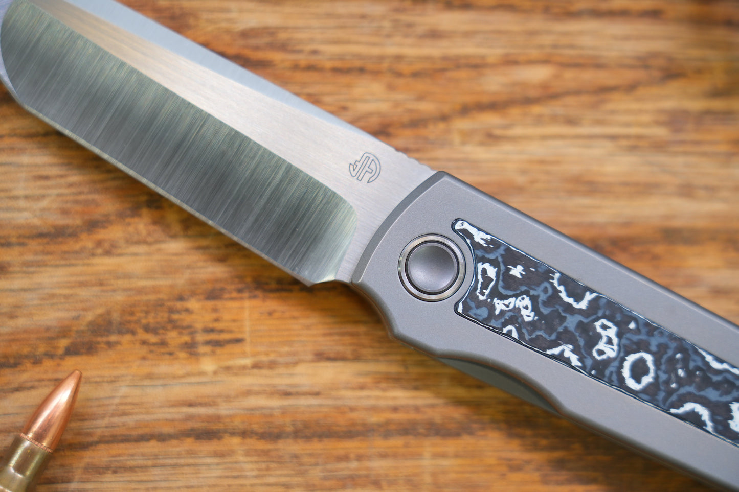 【Chop Kick Stop】Ceramic carbon fiber inlay Titanium handle M390 Blade