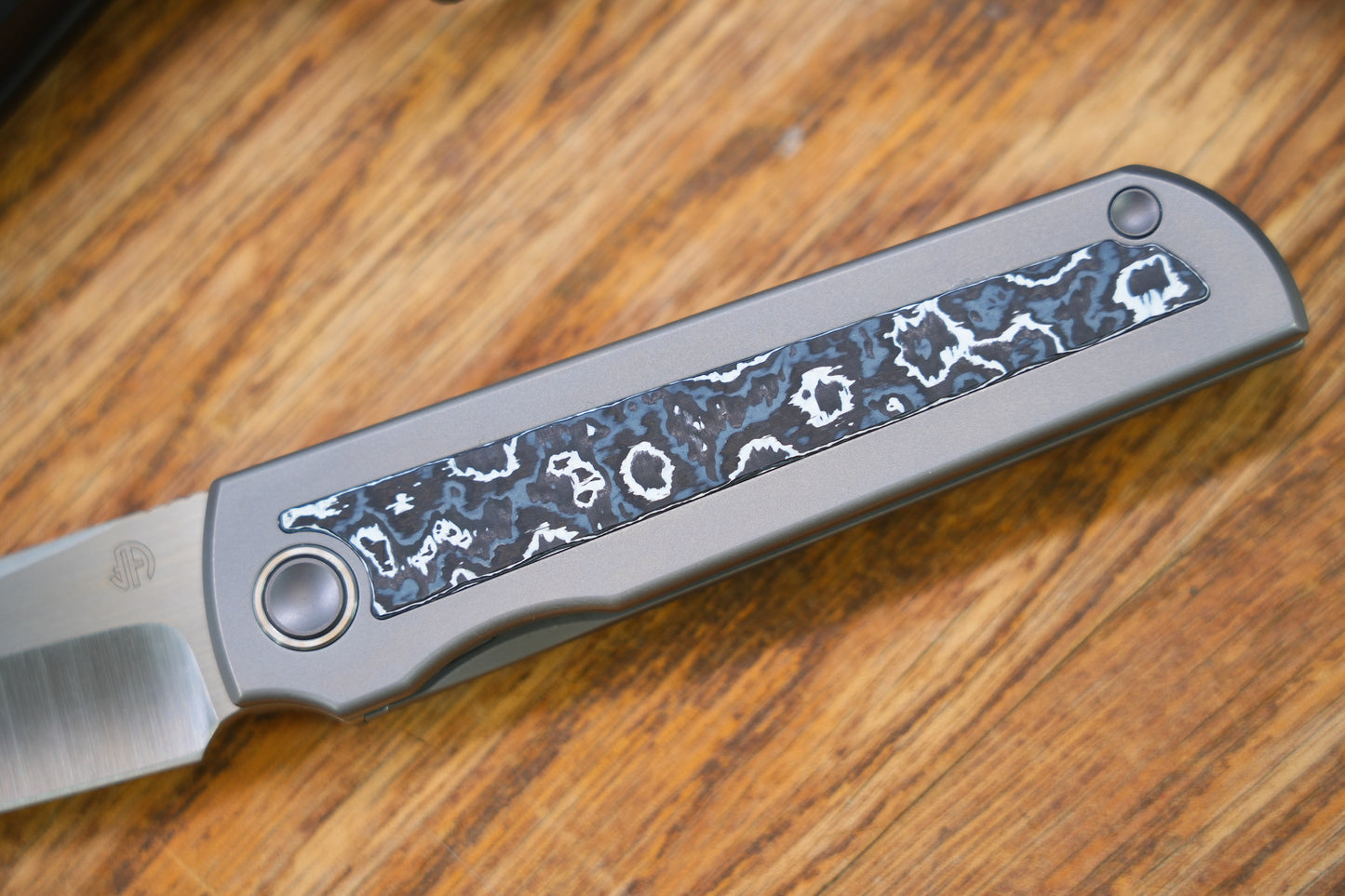 【Chop Kick Stop】Ceramic carbon fiber inlay Titanium handle M390 Blade