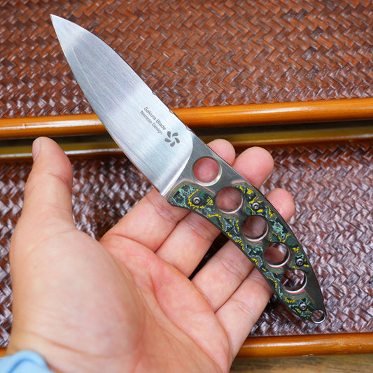 SHURA Sakura Blade Nemoto Design ZDP-189 Ceramic Carbon Fiber tactical knife