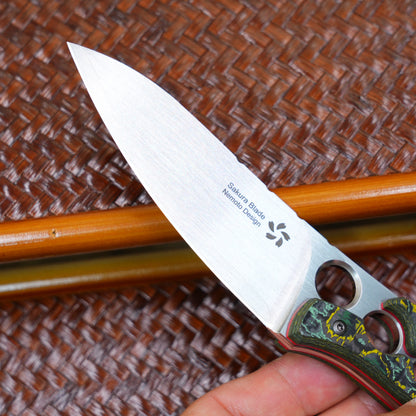 SHURA Sakura Blade Nemoto Design ZDP-189 Ceramic Carbon Fiber tactical knife