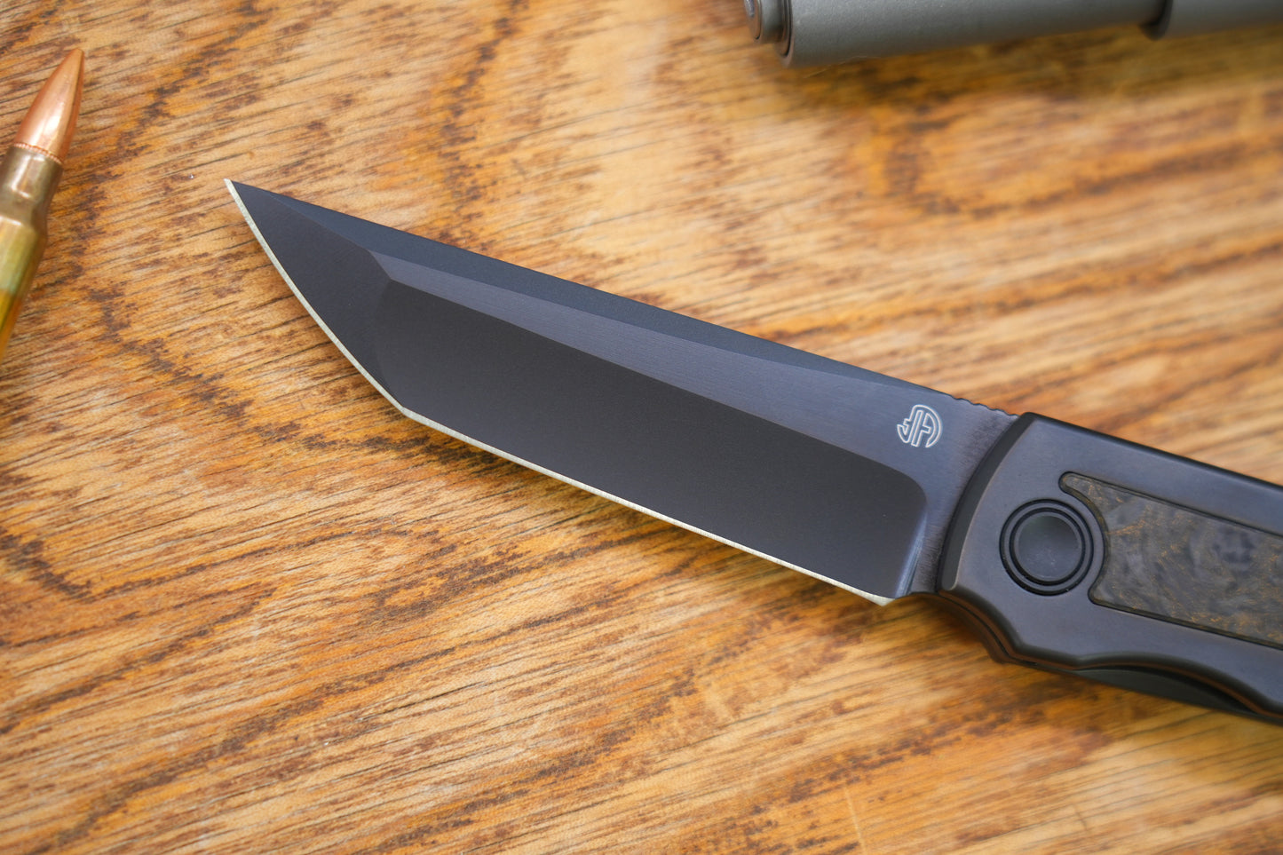 【Chop Kick Stop】DLC Dark Matter Carbon Fiber Inlay Titanium handle M390 Blade