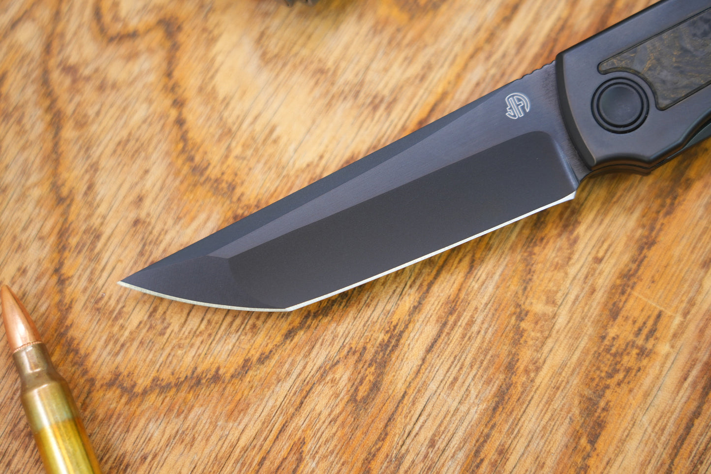 【Chop Kick Stop】DLC Dark Matter Carbon Fiber Inlay Titanium handle M390 Blade