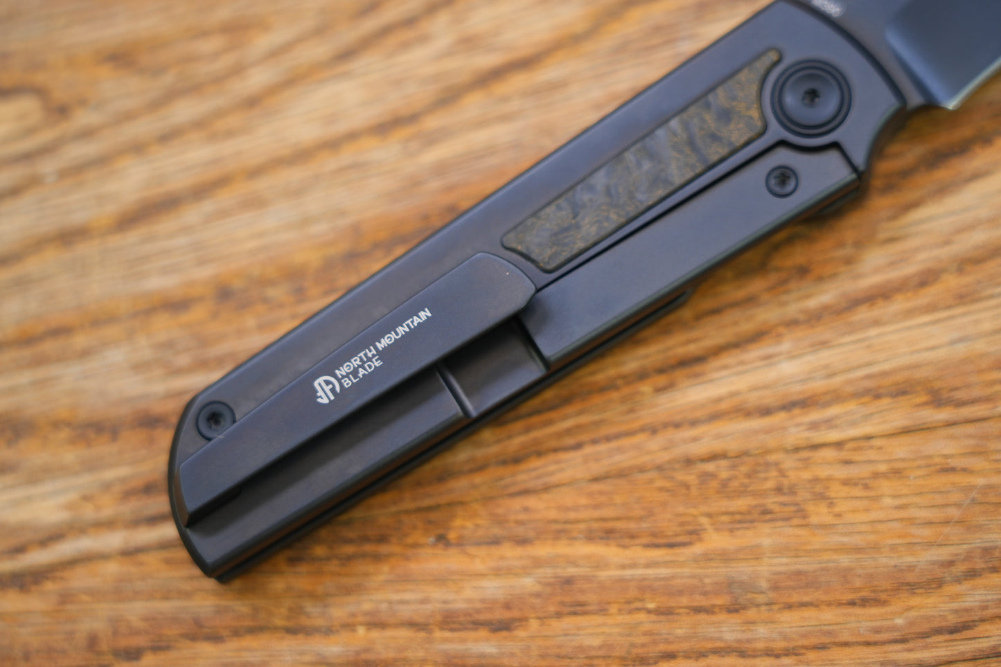 【Chop Kick Stop】DLC Dark Matter Carbon Fiber Inlay Titanium handle M390 Blade