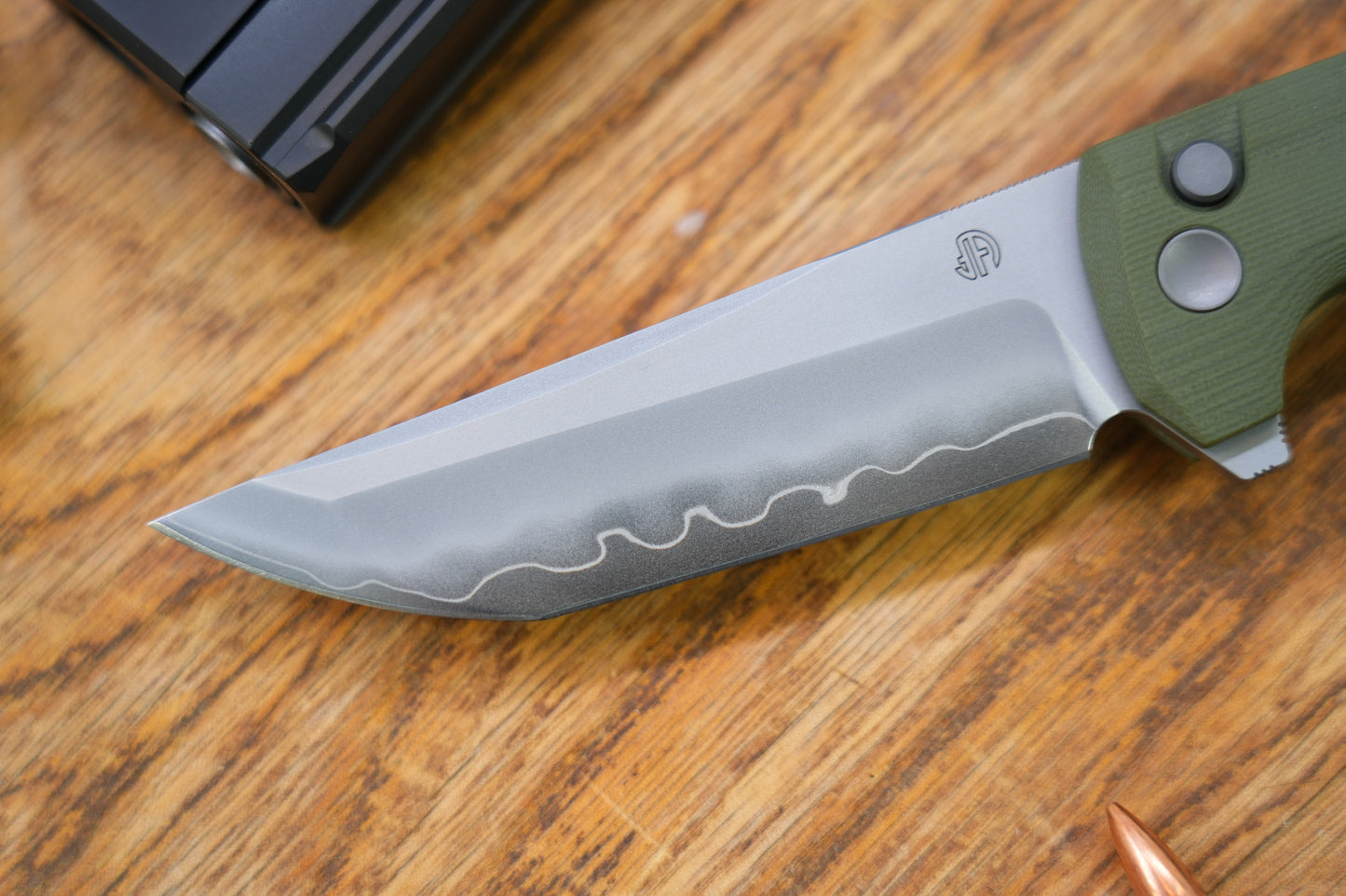 【Chop 2】 Green G10 handle SLD-Magic Japanese TANTO style tactical folding knife