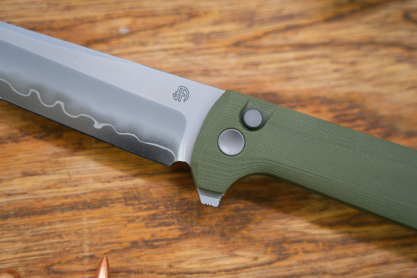 【Chop 2】 Green G10 handle SLD-Magic Japanese TANTO style tactical folding knife