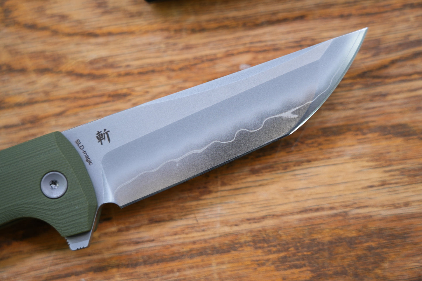 【Chop 2】 Green G10 handle SLD-Magic Japanese TANTO style tactical folding knife